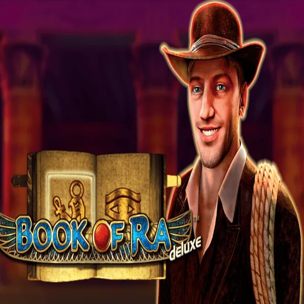 Slots logo of Book of Ra Deluxe from Novomatic at RoyalsTiger Casino