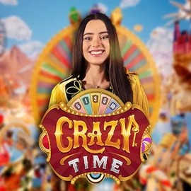 Live Casino logo of Crazy Time from Evolution at RoyalsTiger Casino