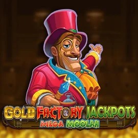 Gold Factory Jackpots Mega Moolah logo – Jackpots by Aurum Signature Studios at RoyalsTiger Casino
