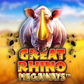 Great Rhino Megaways slot visual from Pragmatic Play available on royals-tiger.eu
