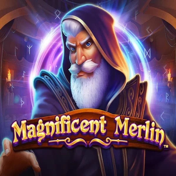 Slots logo of Magnificent Merlin from Greentube at RoyalsTiger Casino