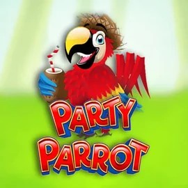 Party Parrot slot logo by Rival at RoyalsTiger Casino
