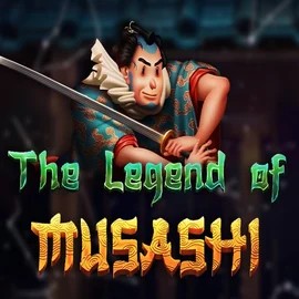 The Legend of Musashi slot logo by Peter &amp; Sons at RoyalsTiger Casino